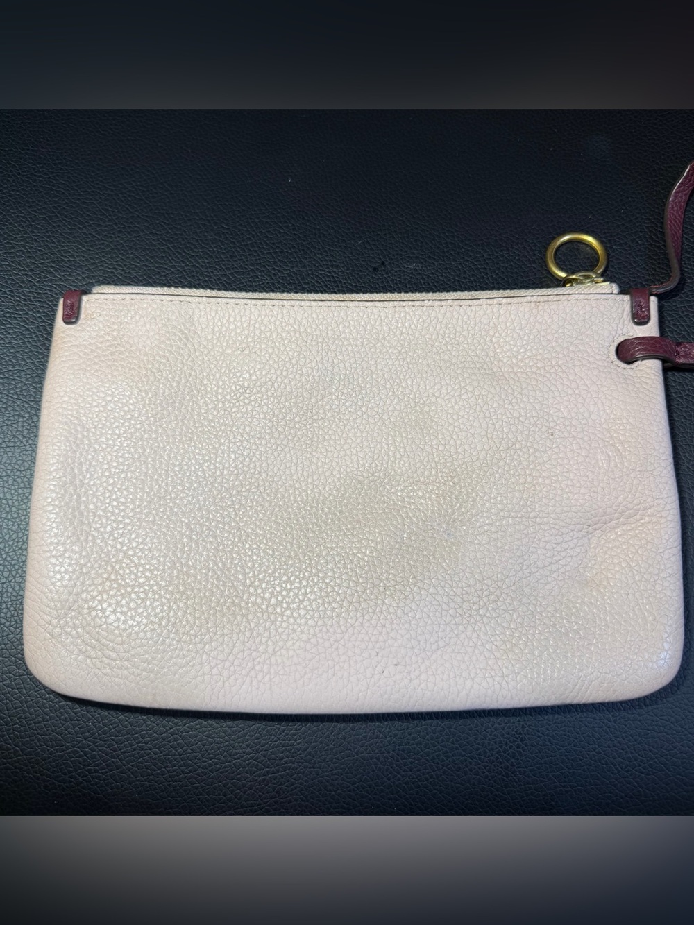 GORGEOUS! TORY BURCH PERRY BOMBE PINK WRISTLET -PEBBLED LEATHER - Picture 3 of 10